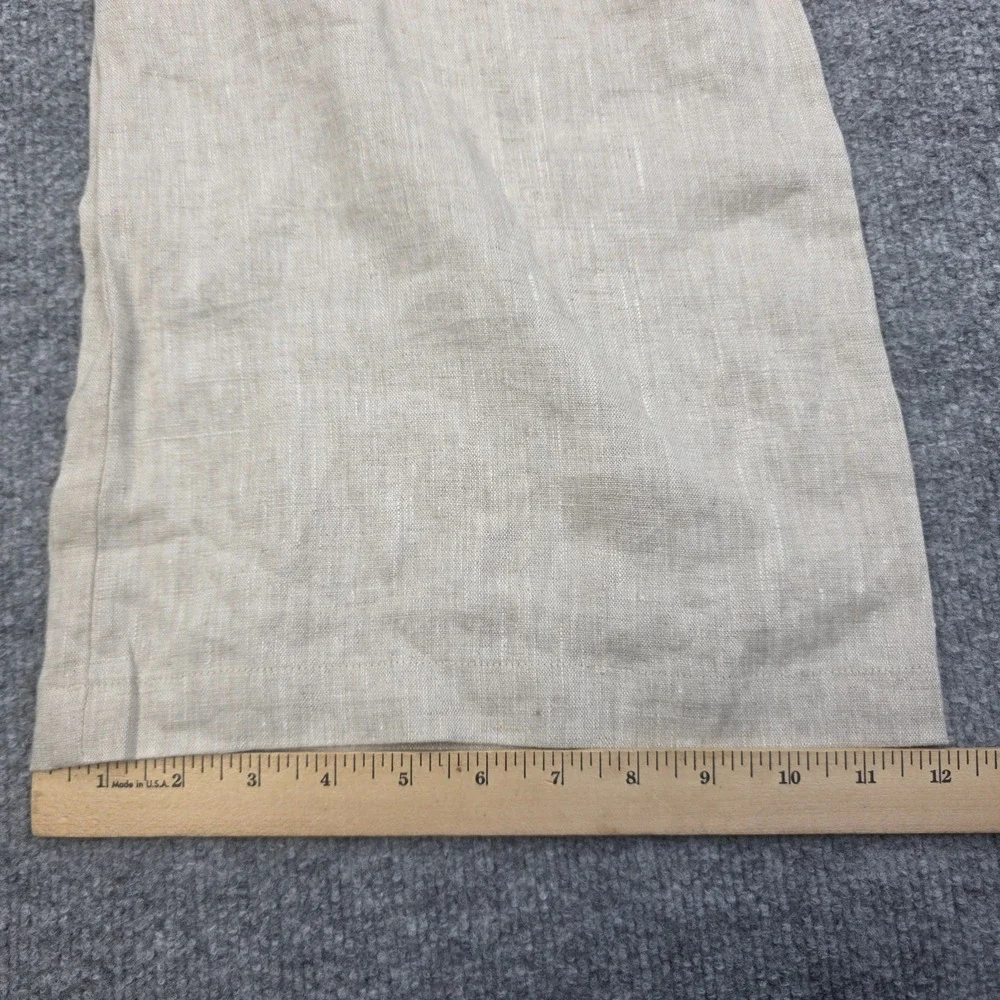 Reformation Linen Jumpsuit Women's 2 Beige Button Spaghetti Strap Wide Leg